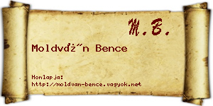 Moldván Bence névjegykártya
