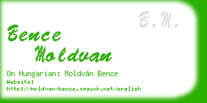 bence moldvan business card